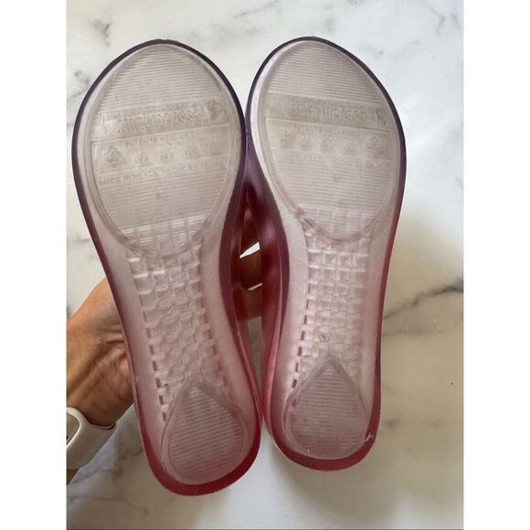 Mini Melissa Disney II Ultra girls size 13 shoes small heel slip on peep round t - Picture 7 of 7